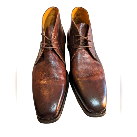 Magnanni Maren Chukka Spain Pebbled Leather Brown Boot...Size 10 - Picture 3 of 13